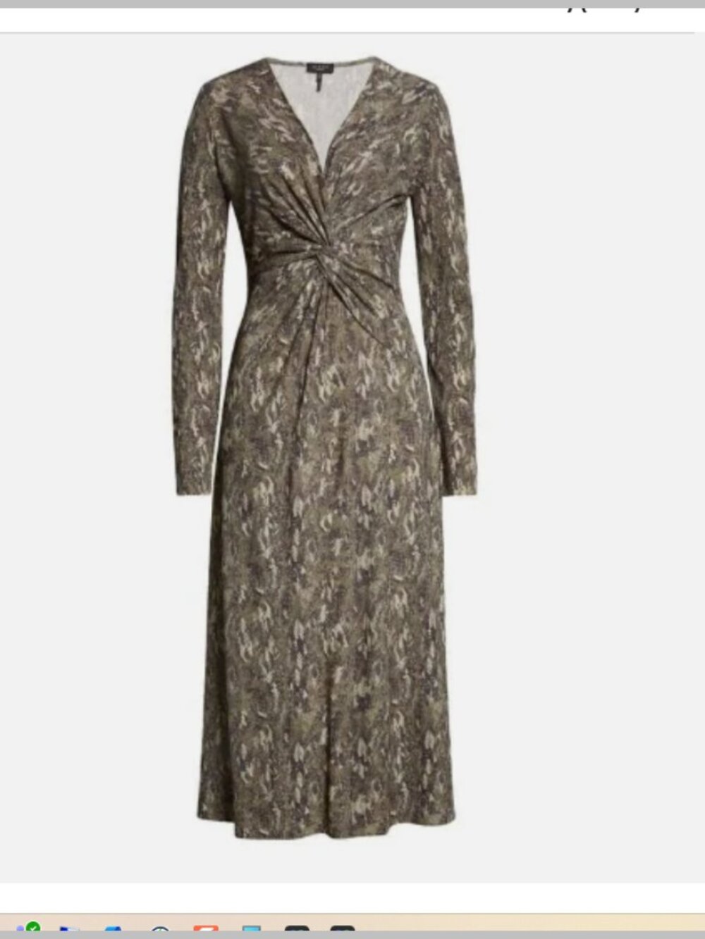 Rag & Bone Jules Jersey Long Sleeve Midi/Maxi Dress